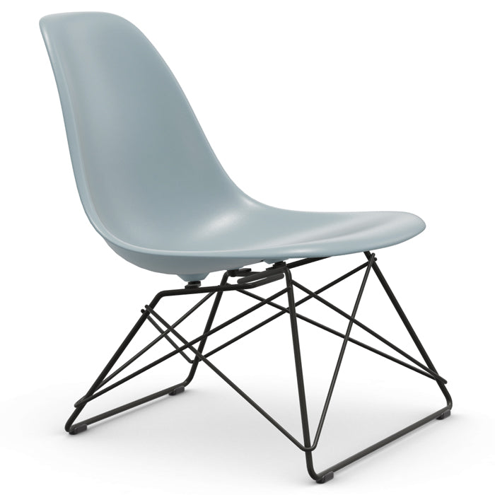 Vitra Eames re Plastic Side Chair LSR zwart onderstel