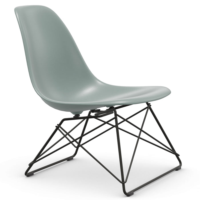 Vitra Eames re Plastic Side Chair LSR zwart onderstel