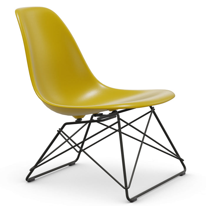 Vitra Eames re Plastic Side Chair LSR zwart onderstel