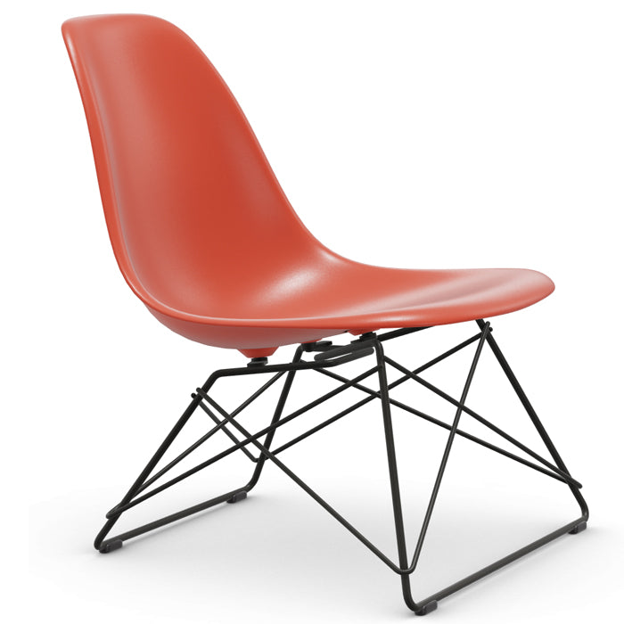 Vitra Eames re Plastic Side Chair LSR zwart onderstel