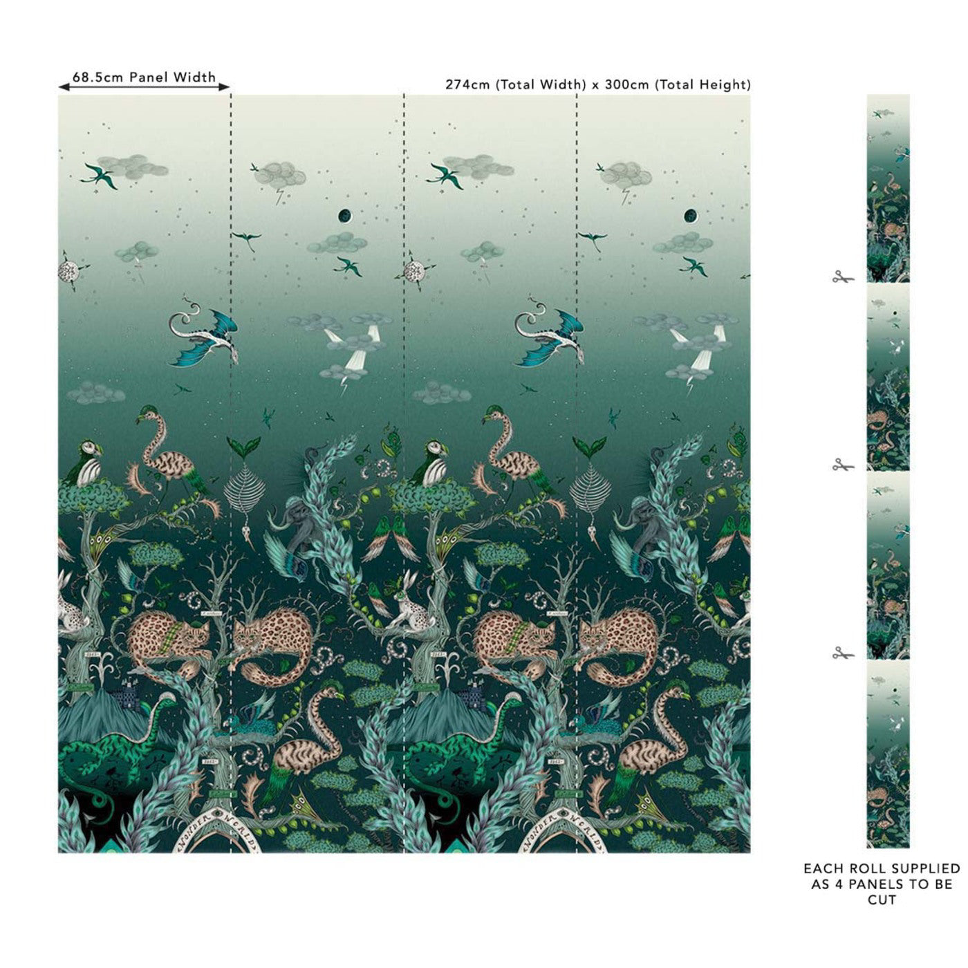 Clarke & Clarke behang Highland wonder Lagoon W0202/01