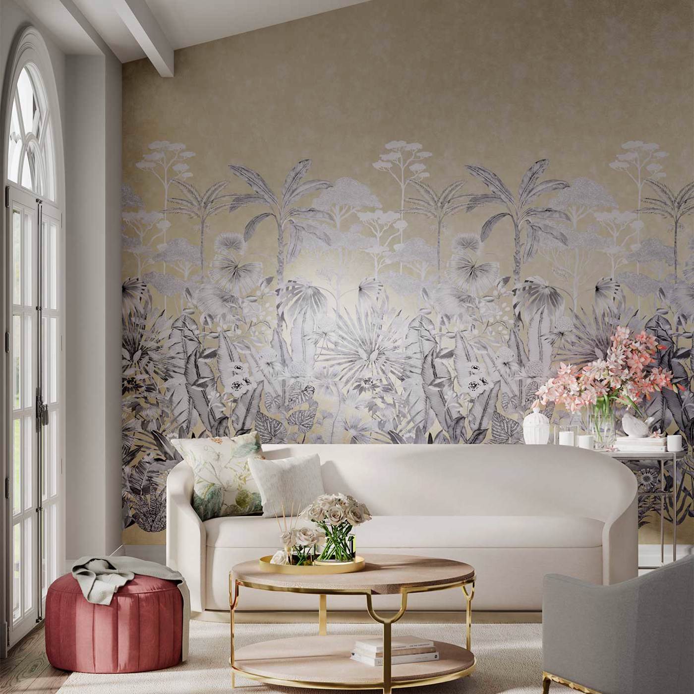 Harlequin behang Floreana Black earth 112778