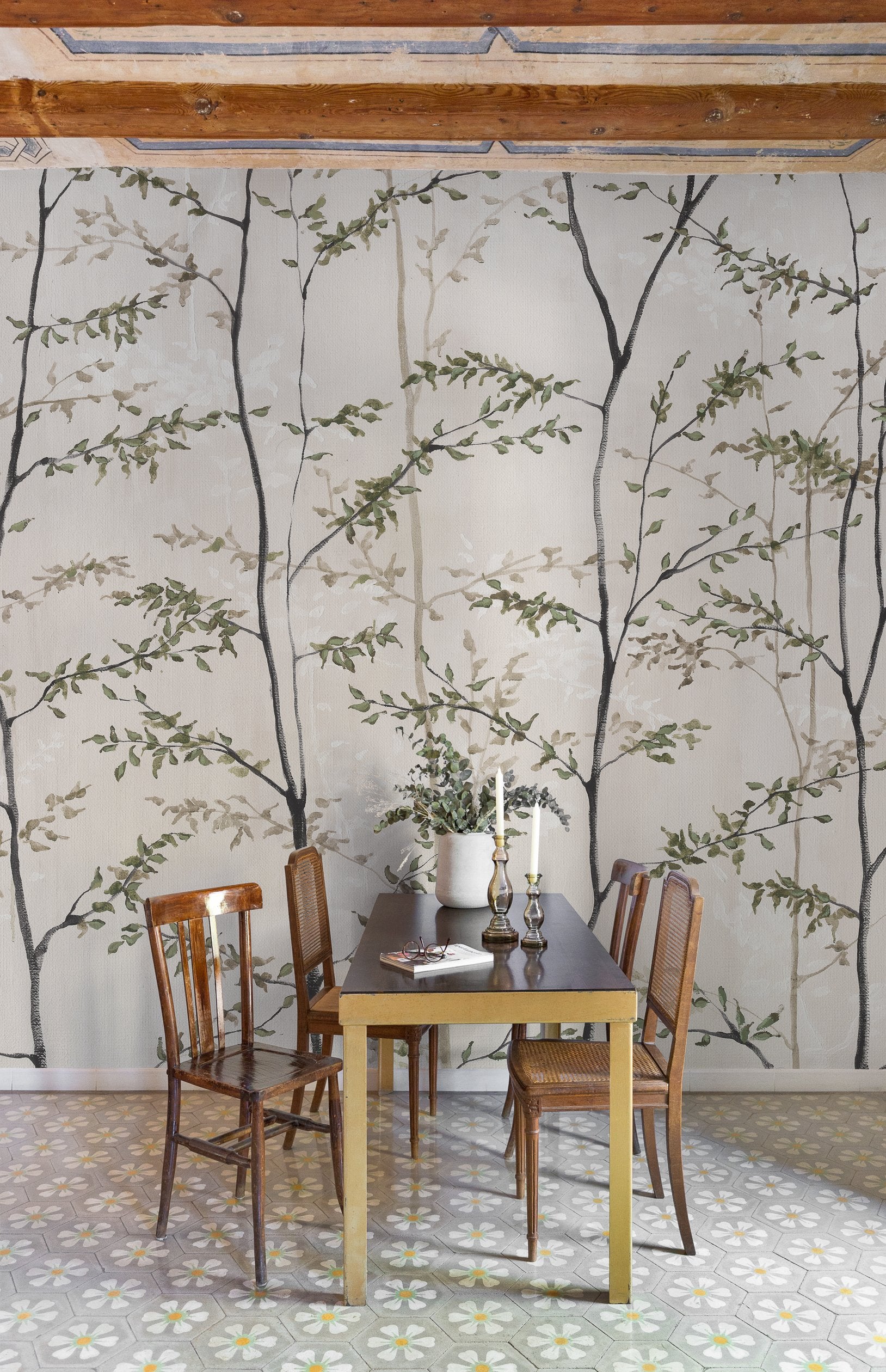 Coordonné behang Woods Silver 7800996