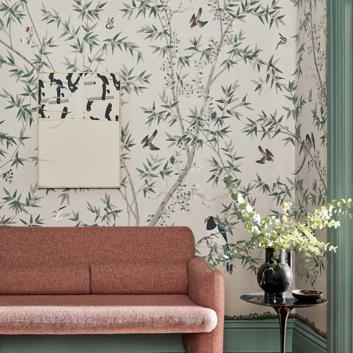 Little Greene Behang Belton Scenic Oyster