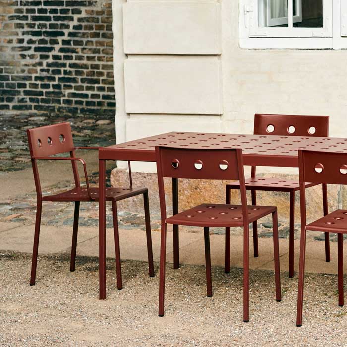 Hay Balcony Chair iron red balcony table