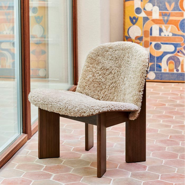 Hay Chisel lounge chair sheepskin