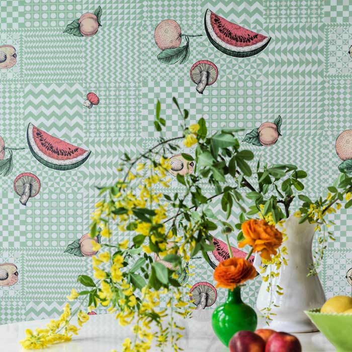 Cole and Son behang Frutta e Geometrico Pastel 123/6029