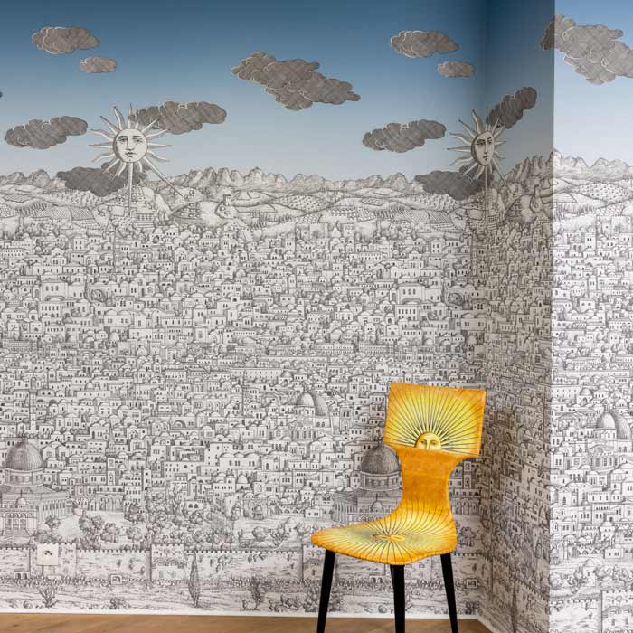 Cole and Son behang Vista Mediterranea Blue Ombre Sky 123/3014