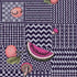 Cole and Son behang Frutta e Geometrico Magenta and Ink 123/6028