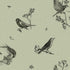 Coordonné behang Sweet birds Matcha