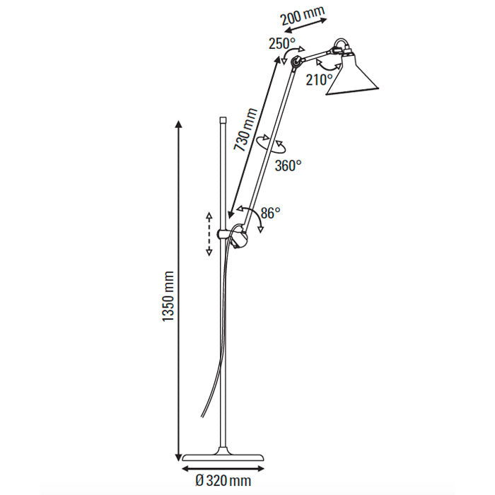 DCW éditions Lampe Gras N215 vloerlamp