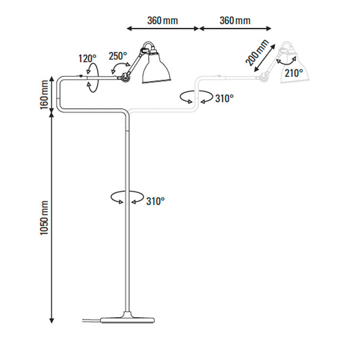 DCW éditions Lampe Gras N411 vloerlamp