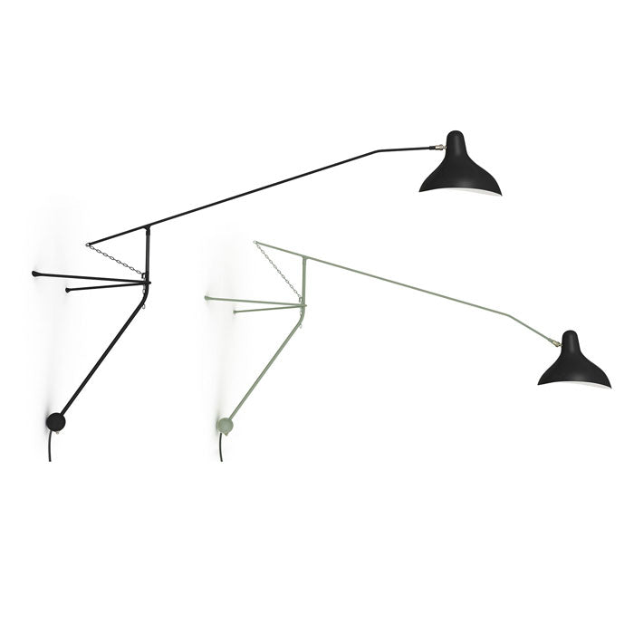 DCW Editions Mantis BS2 wandlamp zwart grijsgroen