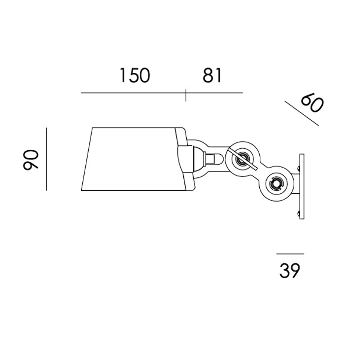 Tonone Bolt wall lamp side fit MINI