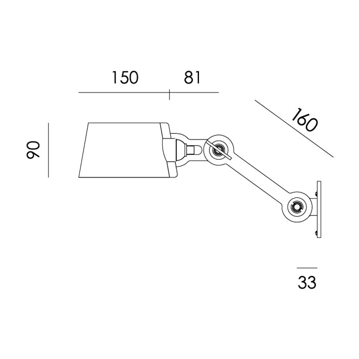 Tonone Bolt wall lamp side fit SMALL