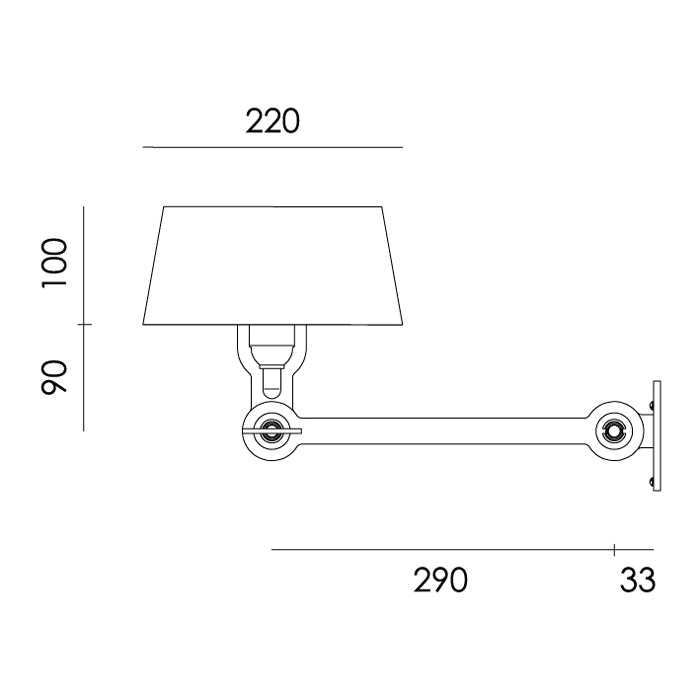 Tonone Bolt wall lamp under fit