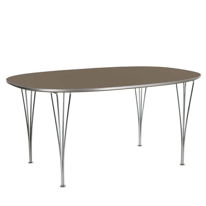 Fritz-hansen-Super-elliptical-Table-Series_B616_613_Brown-Ottowa_Chrome