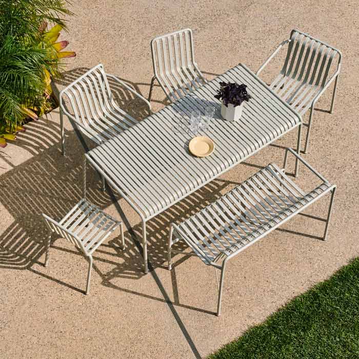 Hay Palissade table sky grey