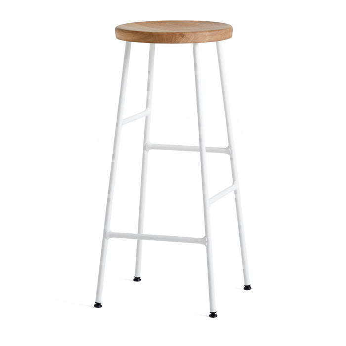 Hay Cornet Bar stool solid oak white steel