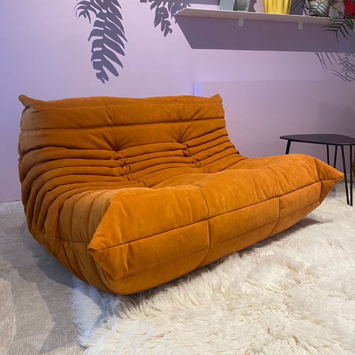 Ligne Roset Togo alcantara dark camel