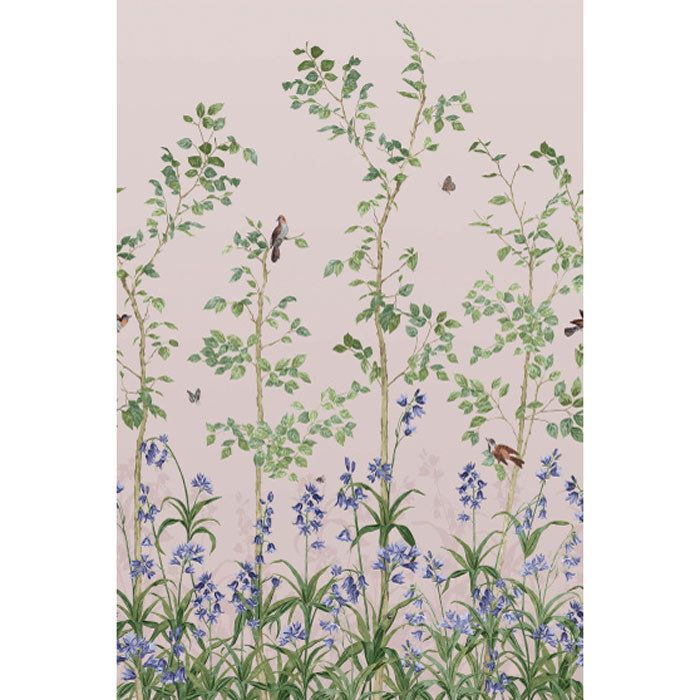 Little Greene behang Bird & Bluebell China Clay