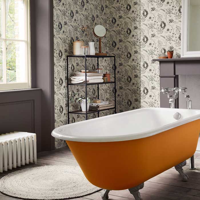 Little Greene Behang Woodblock Mono