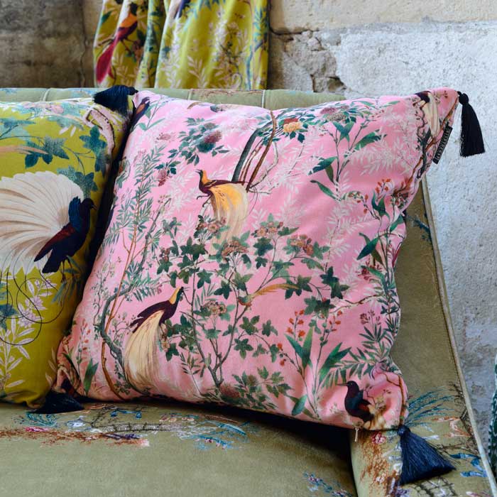 Mind the Gap Royal Garden pink velvet