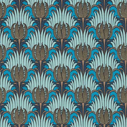 Morris and Co archive tulip and bird Sea opal wallpaper ARC510017
