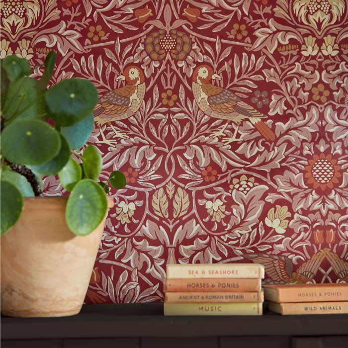 Morris and Co Bird wallpaper madder weld 217195