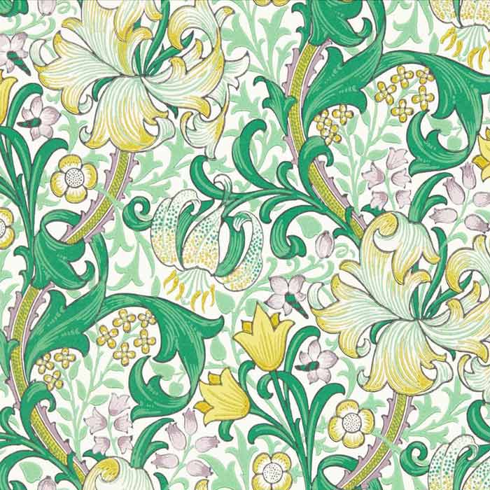 Morris and Co behang Golden Lily secret garden 510014