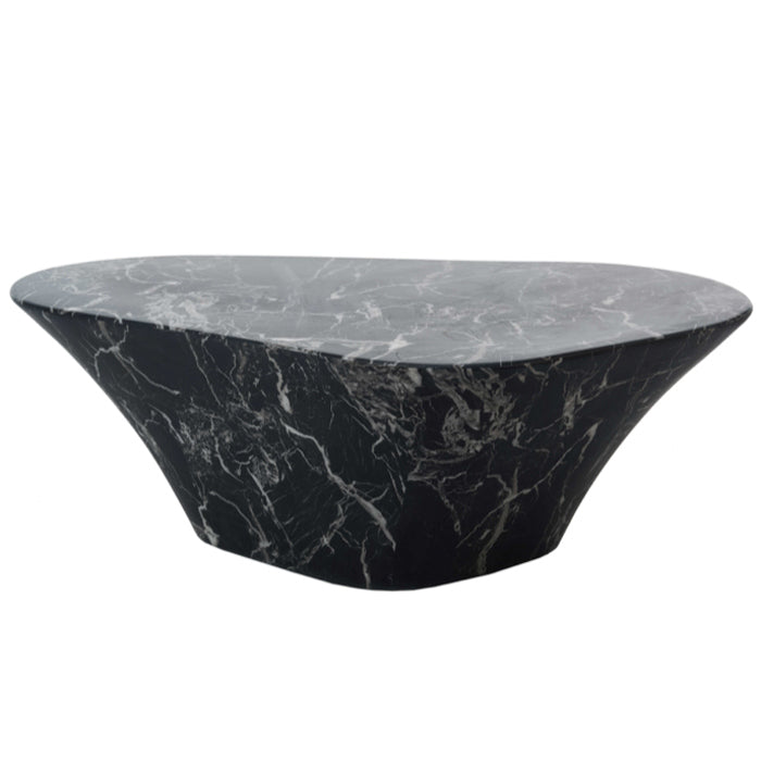 Oval Marble Look Salontafel