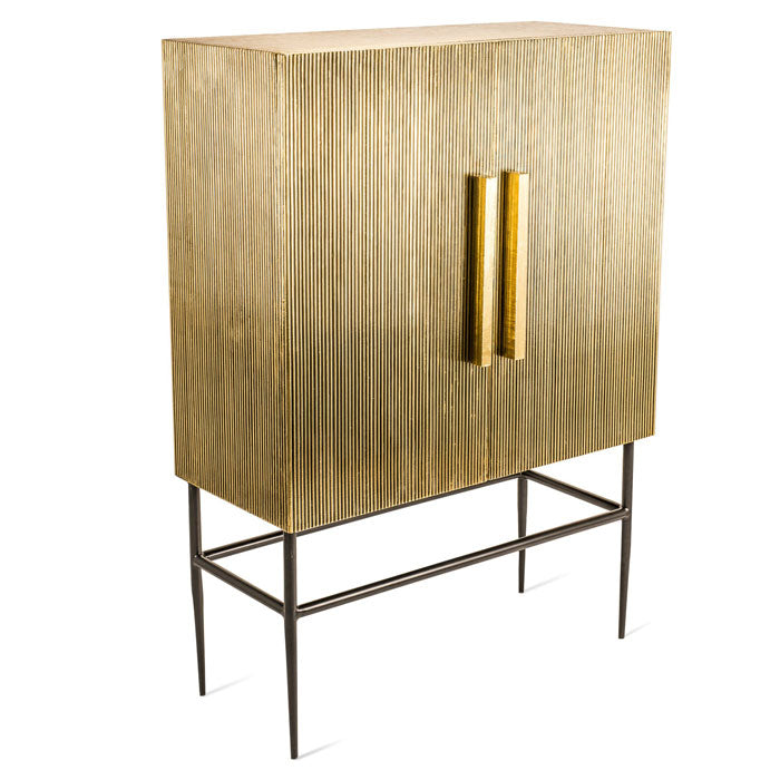 Pols Potten Cabinet ribbel gold middle kast