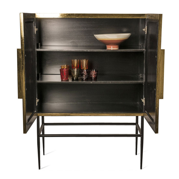 Pols Potten Cabinet ribbel gold middle kast