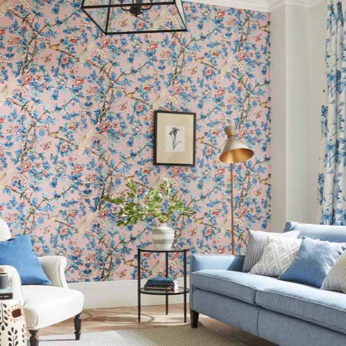 Sanderson Caverley Rose/French Blue 217035