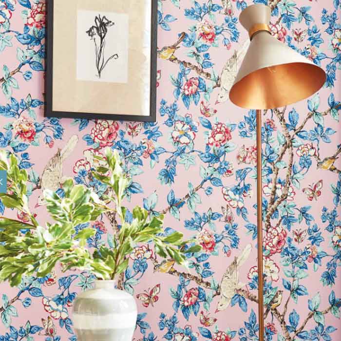 Sanderson Caverley Rose/French Blue 217035