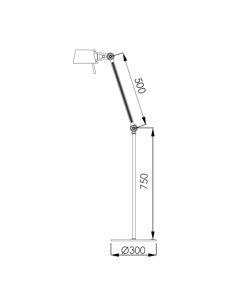 Tonone Bolt floor lamp single arm