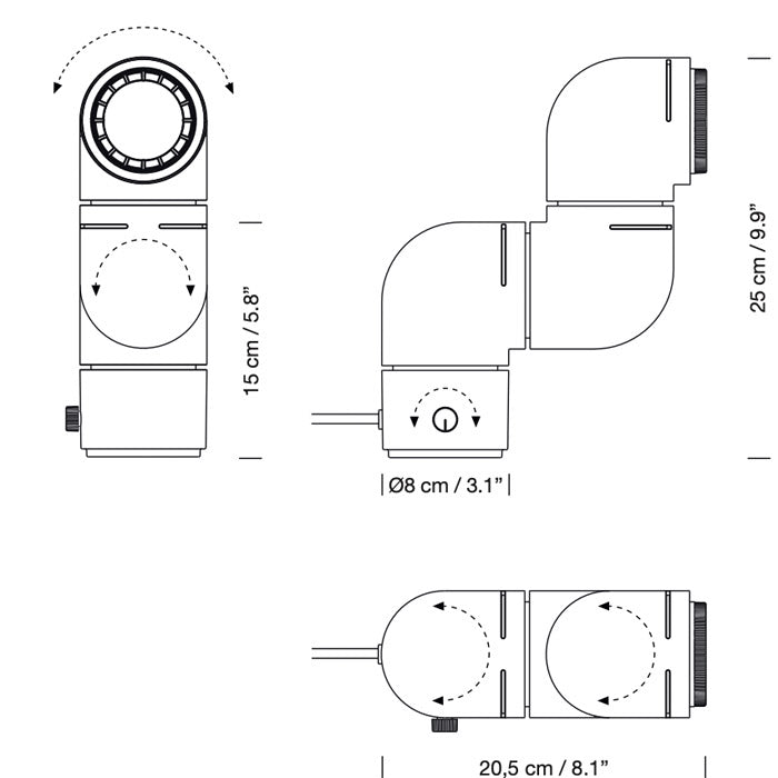 Santa & Cole Tatu tafellamp