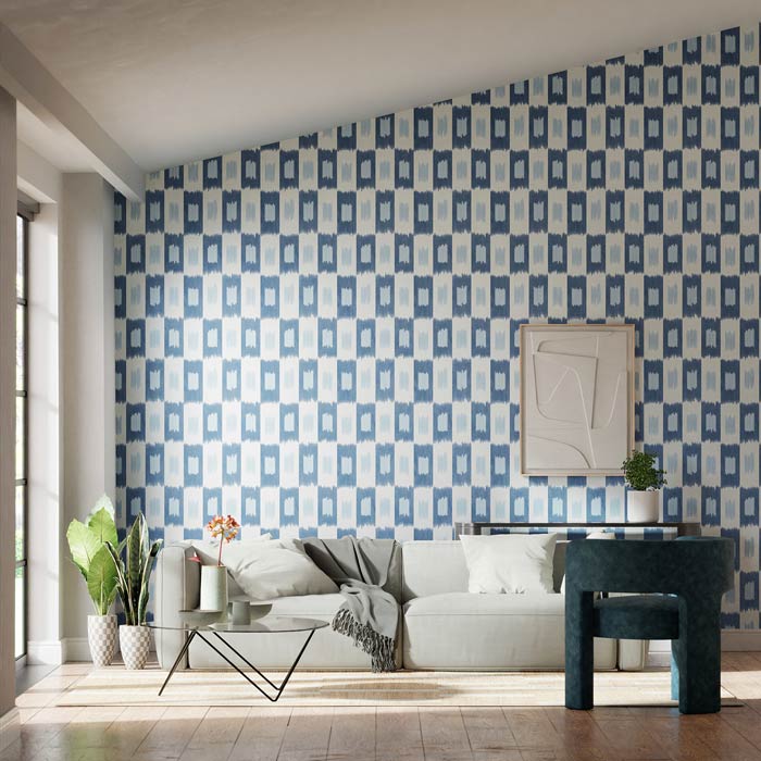 Harlequin behang Shiruku Wild water/Azul/Exhale 112922