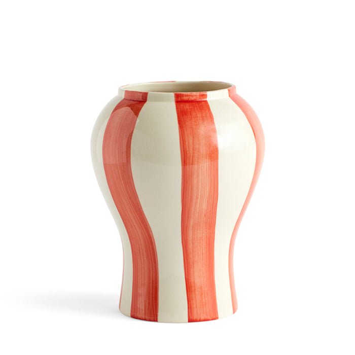 Hay Sobremesa stripe vase red