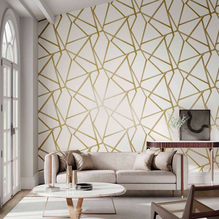 Harlequin behang Sumi Ivory/Mustard 110884