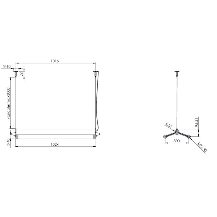 Tonone Mr Tubes LED Hanglamp Double