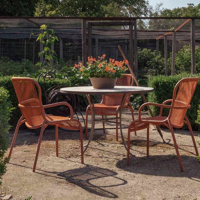 Vincent Sheppard Loop Dining Chair Outdoor terracotta