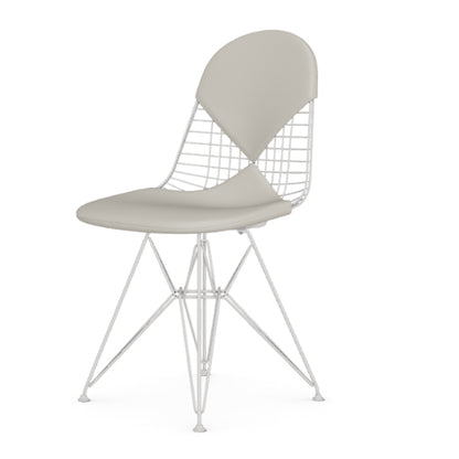 Vitra DKR Wire chair wit leer snow
