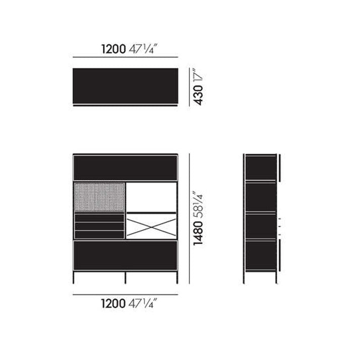 Vitra Eames Storage Bookcase Unit ESU