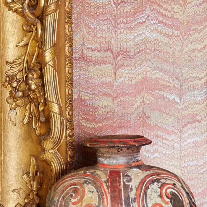 Zoffany behang Jaipur plain red 311727