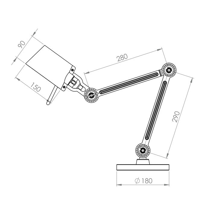 Tonone Bolt desk lamp double arm small