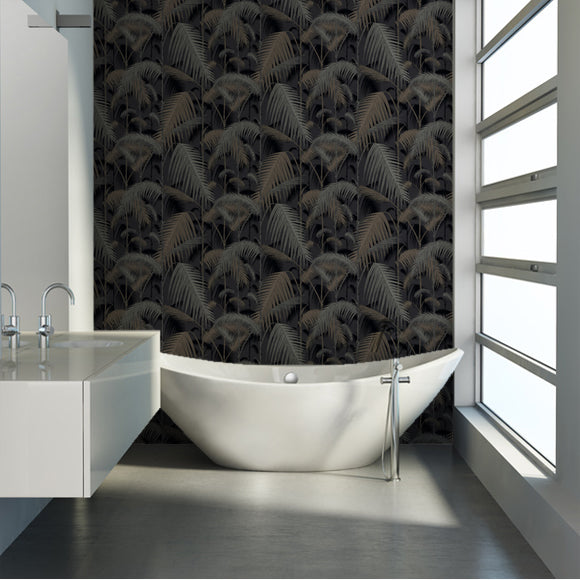 Cole & Son behang Palm Jungle silver