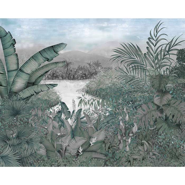 Coordonné behang Neocolonial Blue 8800111