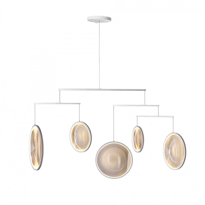 DCW editions Focus X5 chandelier hanglamp wit