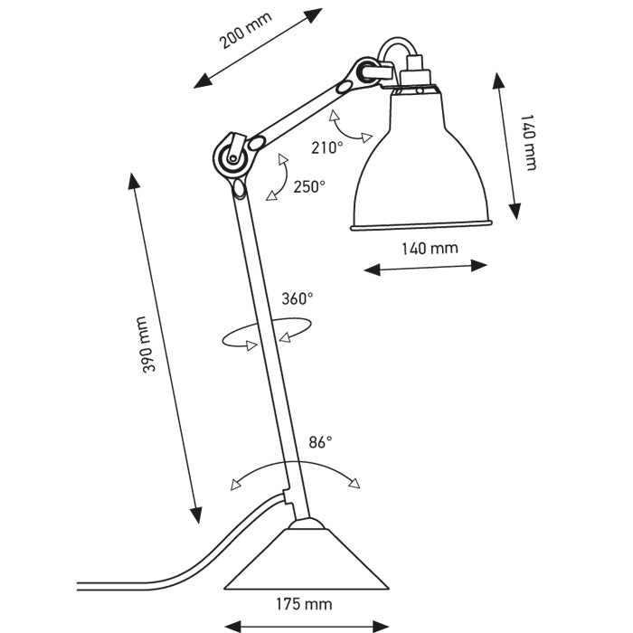 DCW lampe gras N205